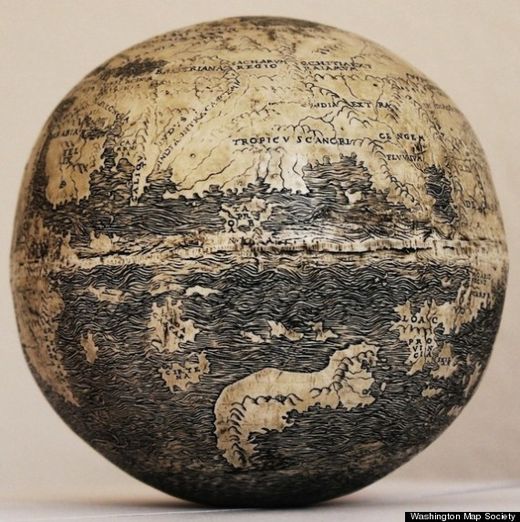 le plus ancien globe terrestre montrant le Nouveau monde, découvert