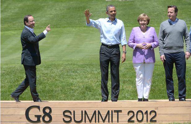 Cameron, Hollande, Obama et Merkel à Camp-David