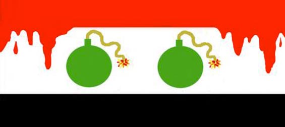 Syrie, bombes, illustration
