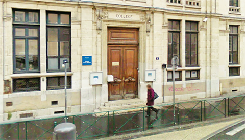 L'entrée du collège François Truffaut à Lyon dont Timothée (autiste) a été expulsé.