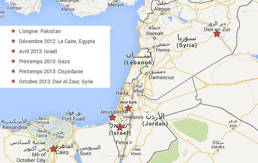 Map polio moyen-orient, Syrie