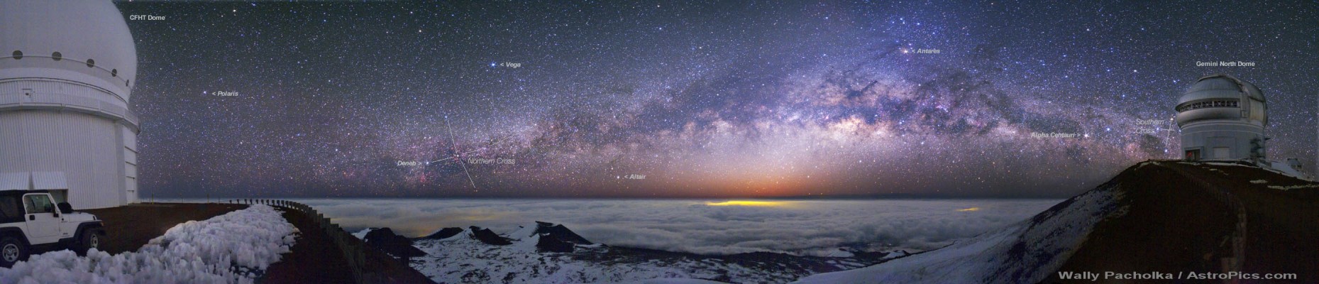 La Voie lactée depuis le Mauna Kea, observatoire d'Hawaï