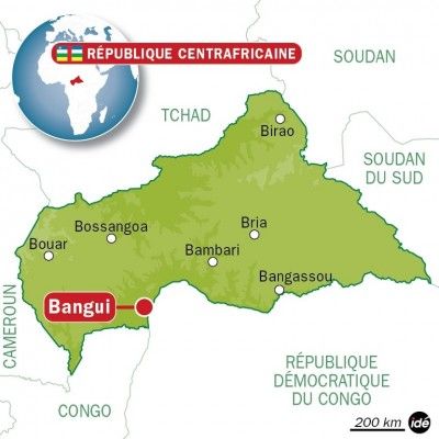République Centrafricaine carte