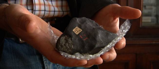 La météorite de L'Aigle au Muséum national d'histoire naturelle de Paris