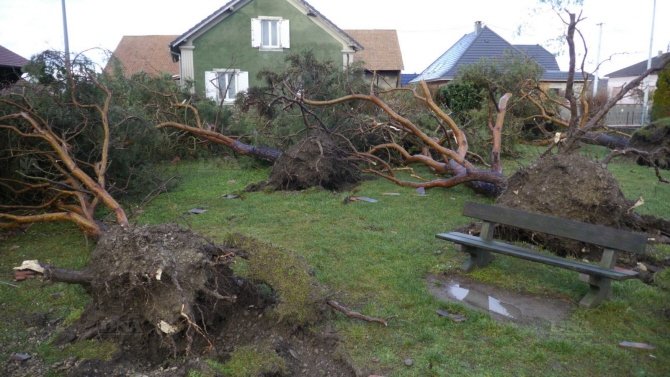 tornade fait des dégâts à Fessenheim