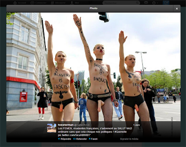 Femen, salut Nazi