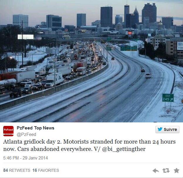 Cliquer pour agrandir Capture twitter cold snow USA