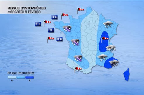 France carte vents 05.02.2014
