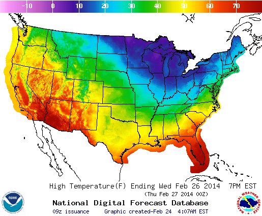 Map offensive froid USA