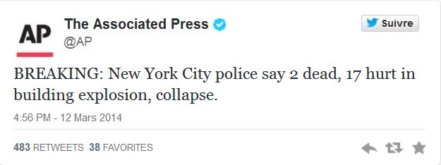 Capture Twitter explosion New York