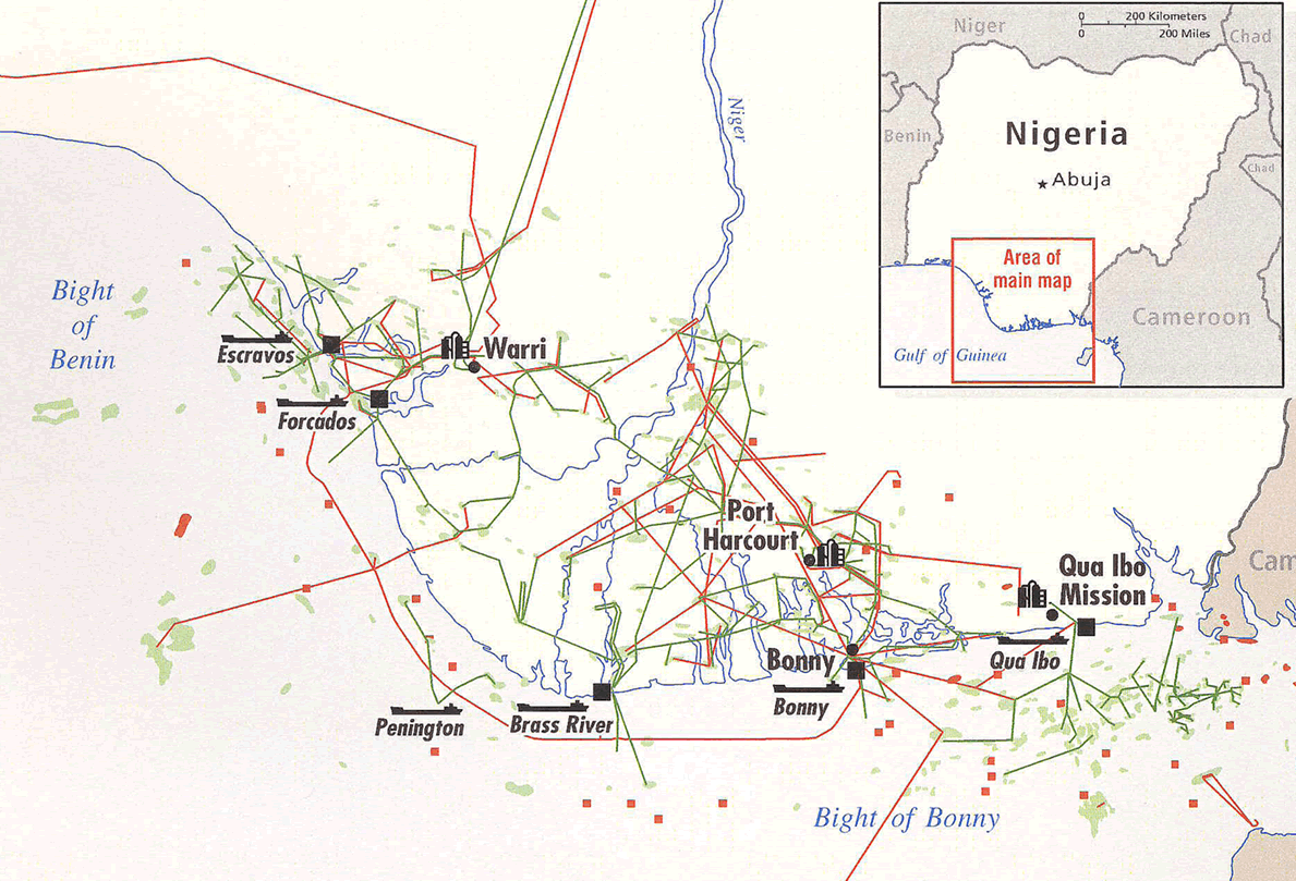 Carte Delta Niger
