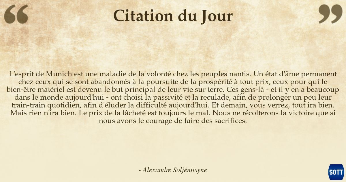 Citation Du Jour Sott Net